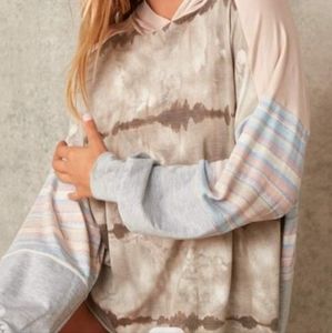 Sugar Fox Tie Dye Striped Hoody